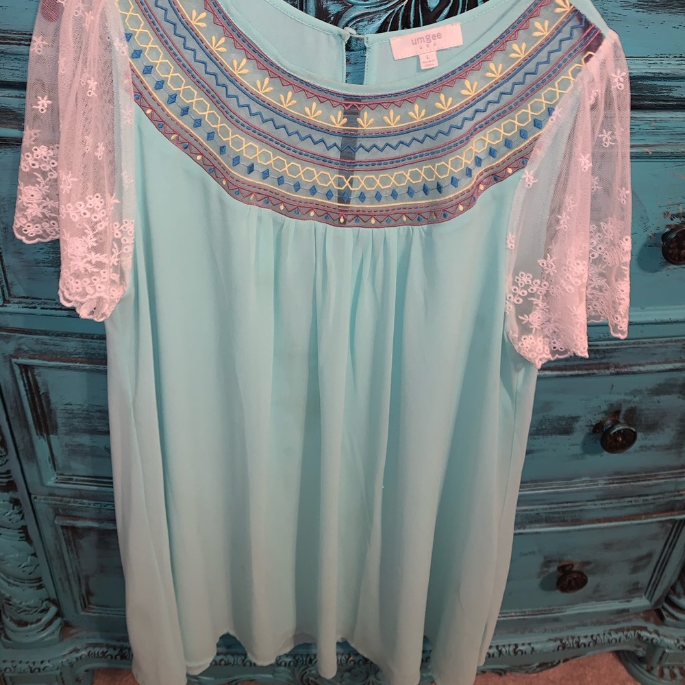 Umgee turquoise dress